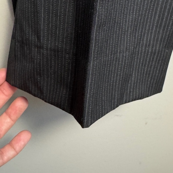 Haggar Men's Pin Striped Business Dress Trouser Pant Black Size May‎ Be Altered - Picture 3 of 12